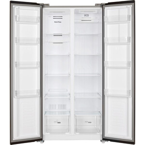 Холодильник WILLMARK SBS-647NFID серый металлик