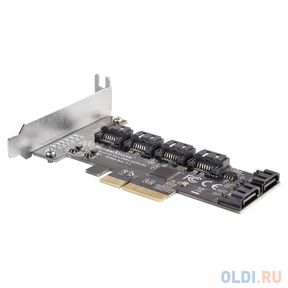 Контроллер Silverstone G46ECS060000010 6 Ports SATA Gen3 (6Gbps) Non-RAID PCI Express Gen3 x2 card в Москвe