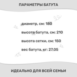 Батут Капризун с лестницей и внутренней сеткой 180 см черный (AL-in180-black) в Москвe