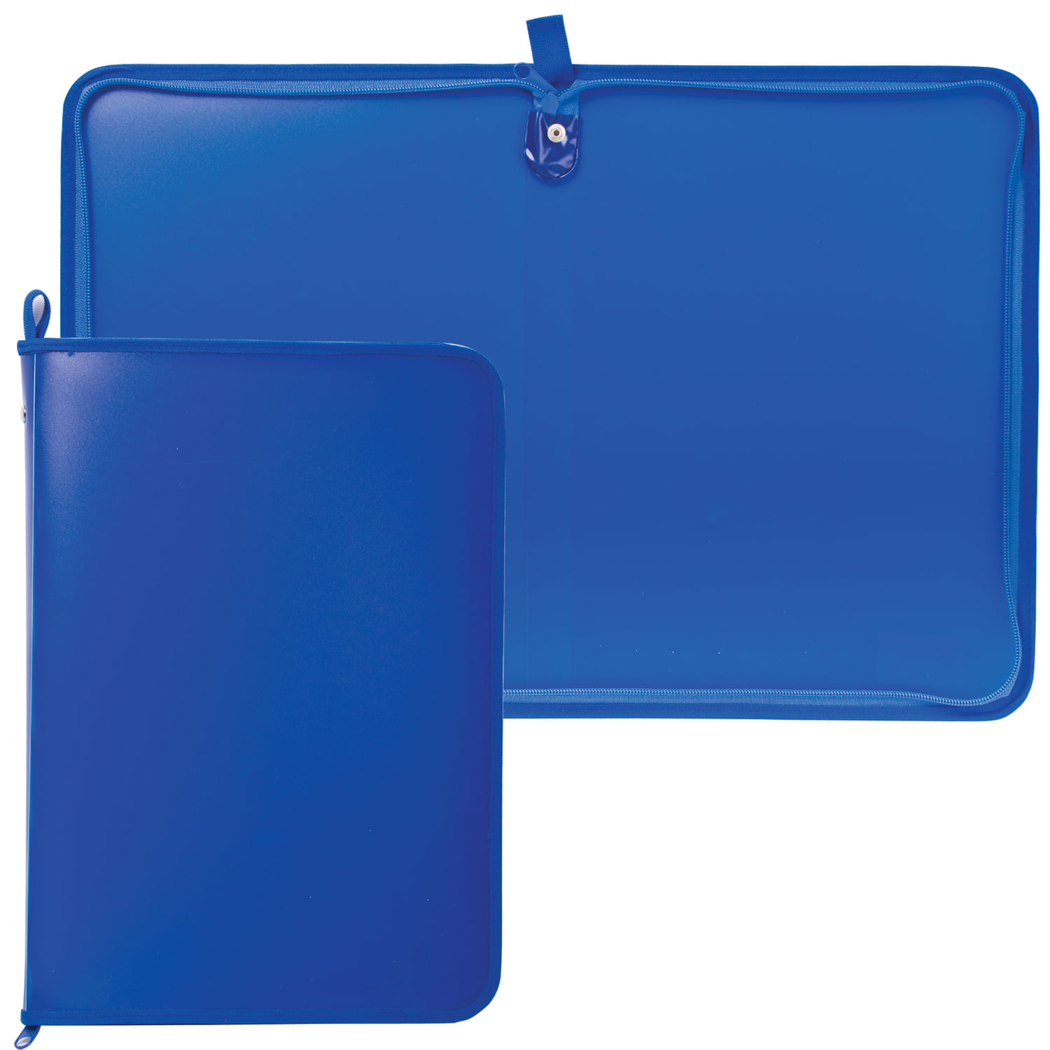 Папка на молнии пластиковая, А4, матовая, синяя, размер 320х230 мм, ПМ-А4-11/3, (5 шт.)