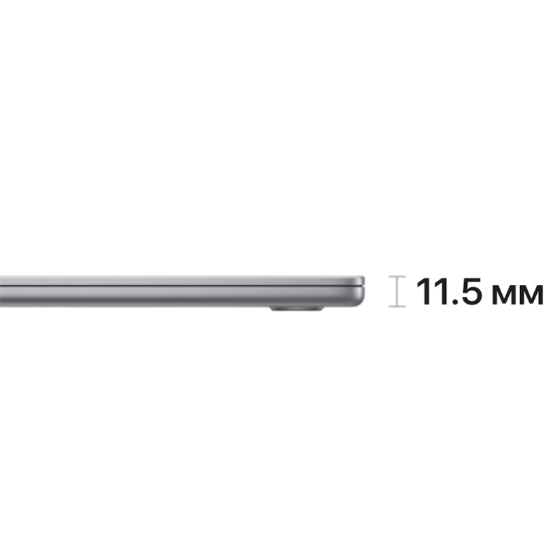 Ноутбук APPLE MacBook Air 15 (2023) (Английская раскладка клавиатуры) Space Grey (Apple M2 8-core/8192Mb/256Gb/No ODD/M2 10-core/Wi-Fi/Bluetooth/Cam/15.3/2880x1864/Mac OS)