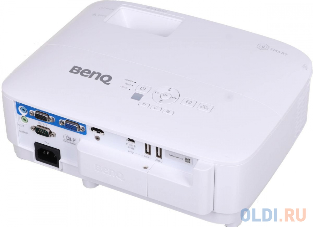 BenQ Projector EW600 DLP, 1280x800 WXGA, 3600 AL SMART, 1.1X, TR 1.55~1.7, HDMIx1, VGA, USBx2, wireless projection, 5G WiFi/BT, (USB dongle WDR02U inc