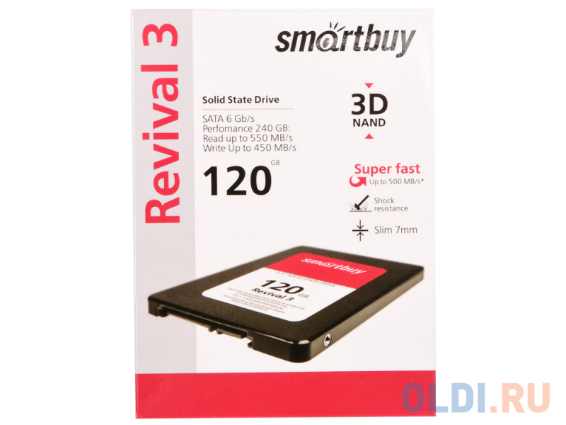 SSD накопитель Smart Buy Revival 3 SB120GB-RVVL3-25SAT3 120 Gb SATA-III