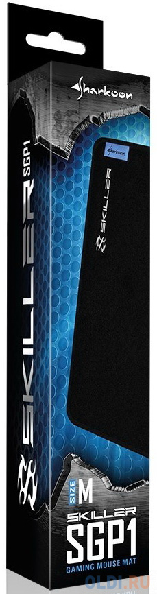 Игровой коврик для мыши Sharkoon SGP1 XL чёрный (444 x 355 x 2,5 мм, обмётка, текстиль, резина)