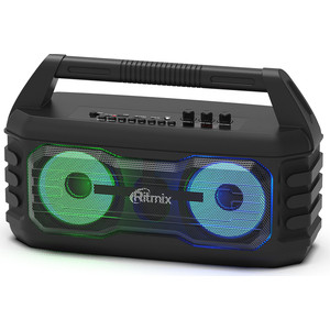 Портативная колонка Ritmix SP-610B (стерео, 20Вт, USB, Bluetooth, FM, 8 ч) черный в Москвe