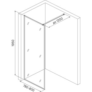 Душевой уголок IDDIS Slide 80x75-120 стекло прозрачное, профиль черный (SLI8BS8i23)