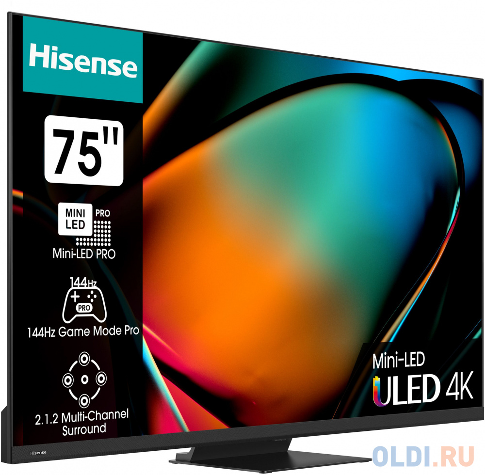 Телевизор LED Hisense 55" 55U8KQ темно-серый 4K Ultra HD 120Hz DVB-T DVB-T2 DVB-C DVB-S DVB-S2 USB WiFi Smart TV