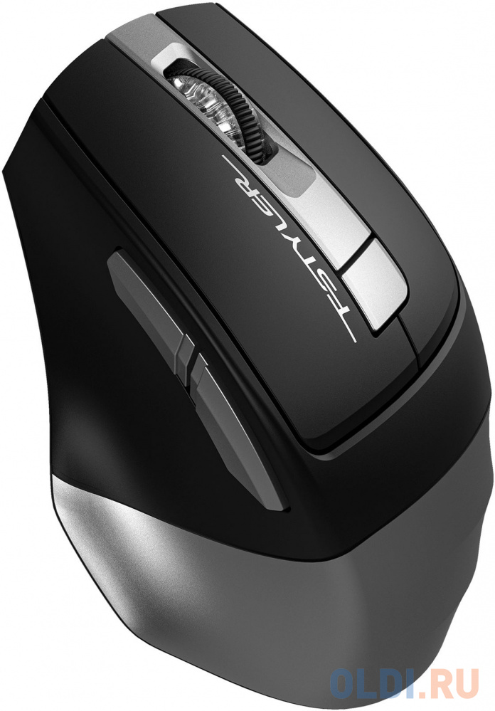 Мышь A4Tech Fstyler FB35S серый/черный оптическая (2000dpi) беспроводная BT/Radio USB для ноутбука (5but)