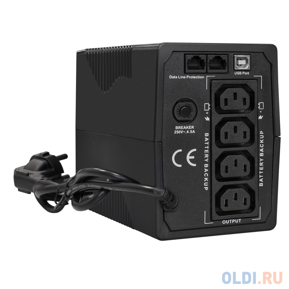 ИБП ExeGate Power Smart ULB-800.LCD.AVR.4C13.RJ.USB <800VA/480W, LCD, AVR, 4*C13, RJ45/11, USB, металлический корпус, Black>