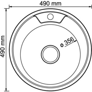 Кухонная мойка Mixline Врезная 49x49 с сифоном, нержавеющая сталь 0,8мм (4620031442394)