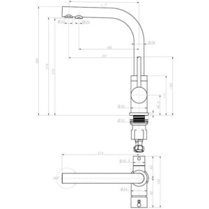 Смеситель для кухни Paulmark Essen под фильтр, антрацит/бронза (Es213011-401Br) в Москвe