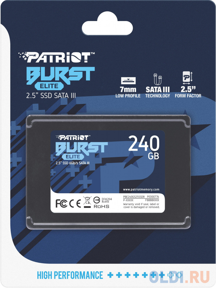 SSD накопитель Patriot Burst Elite 240 Gb SATA-III