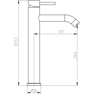 Смеситель для раковины Aquanet AF210-11S Steel высокий (242967) в Москвe