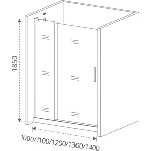 Душевая дверь Good Door Fantasy WTW 120х185 прозрачная, хром (WTW-120-C-CH)