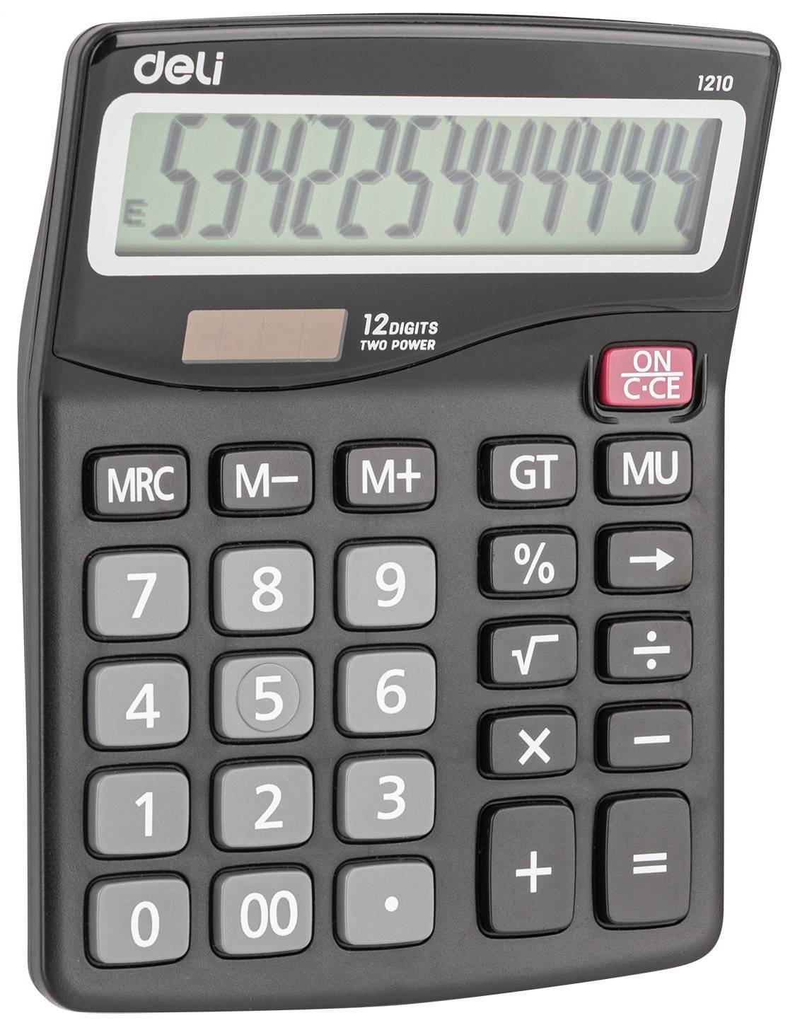Калькулятор настольный Deli E1210 темно-серый