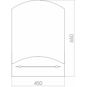 Зеркало Mixline Меркурий 45х65 с полкой (4620001980666)