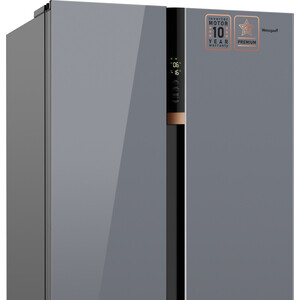 Холодильник Weissgauff WSBS 590 NoFrost Inverter Premium Dark Grey Glass