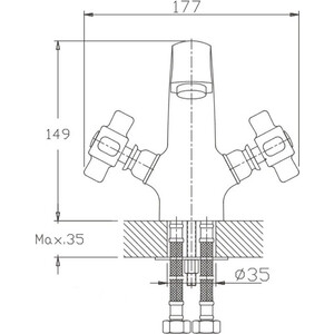 Смеситель для раковины Haiba HB18 хром (HB1018) в Москвe