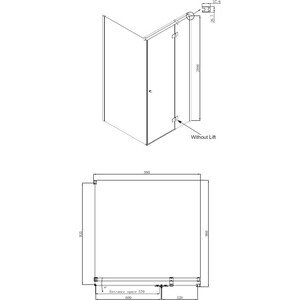 Душевой уголок Ambassador Diamond 100x100 с душевой системой Lemark, правый, прозрачный, хром (12011103R, LM7010C) в Москвe