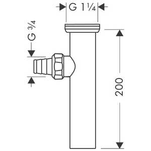 Патрубок Hansgrohe для подключения слива к стиральной машине (53997000)