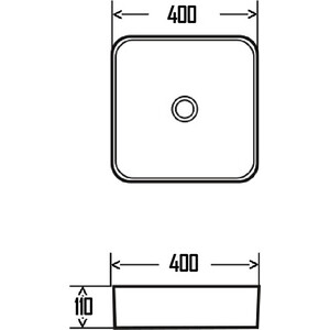 Раковина накладная AQUAme 40х40 (AQM5008)