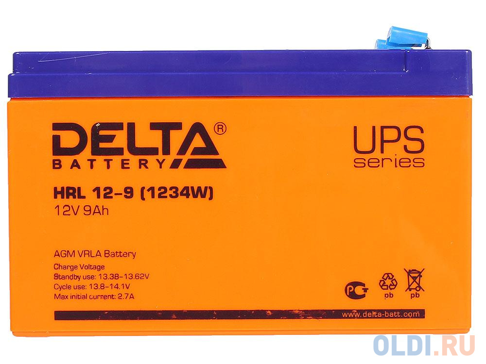 Delta HRL 12-9 X (9А\\ч, 12В) свинцово- кислотный  аккумулятор