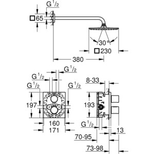 Душевая система Grohe Grohtherm 3000 Cosmopolitan хром (34572000)