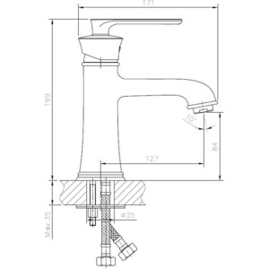 Смеситель для раковины Haiba HB181 хром (HB10181)