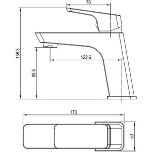 Смеситель для раковины Aquanet AF440-10B Gothic черный (243291) в Москвe