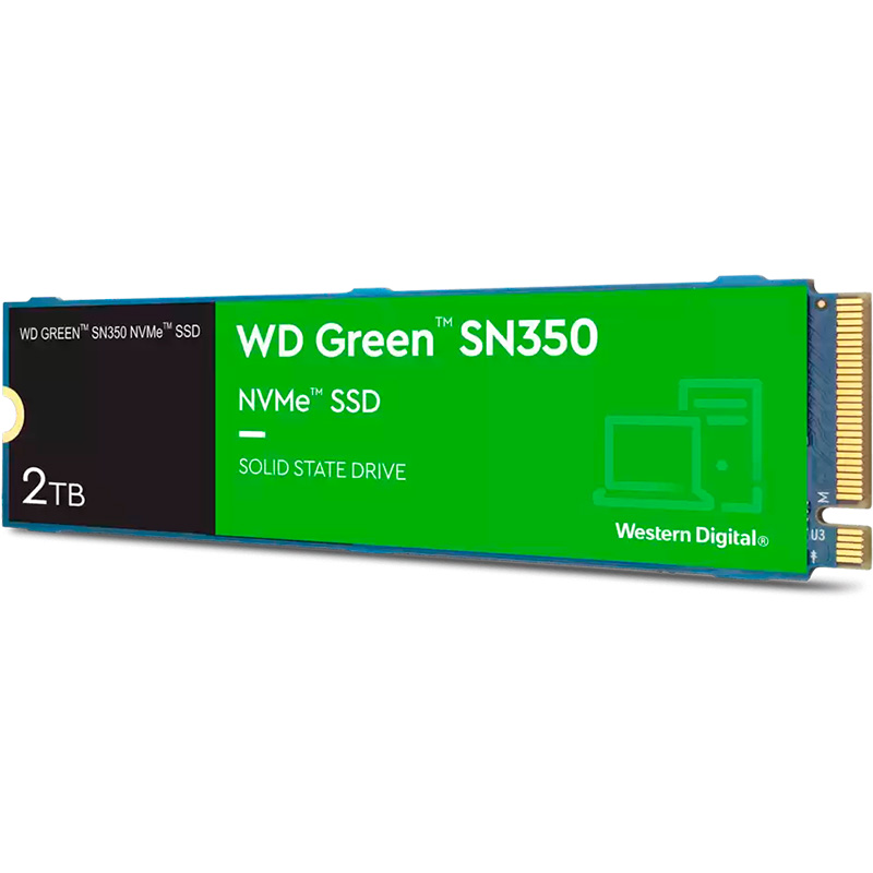 Твердотельный накопитель Western Digital SN350 NVMe 2Tb Green WDS200T3G0C
