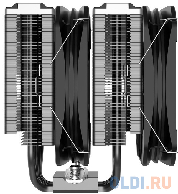 PCCooler G6 BK S115X/1200/1700/20XX /AM4/AM5 (8 шт/кор, TDP 250W, 2x130mm PWM FAN, 6 тепловых трубок 6мм, 400-1600RPM, 10-29dBa)