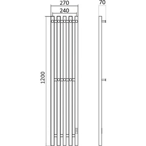 Полотенцесушитель электрический Маргроид Inaro 27x120 правый, белый матовый (Inaro-12024-1049-9016R) в Москвe