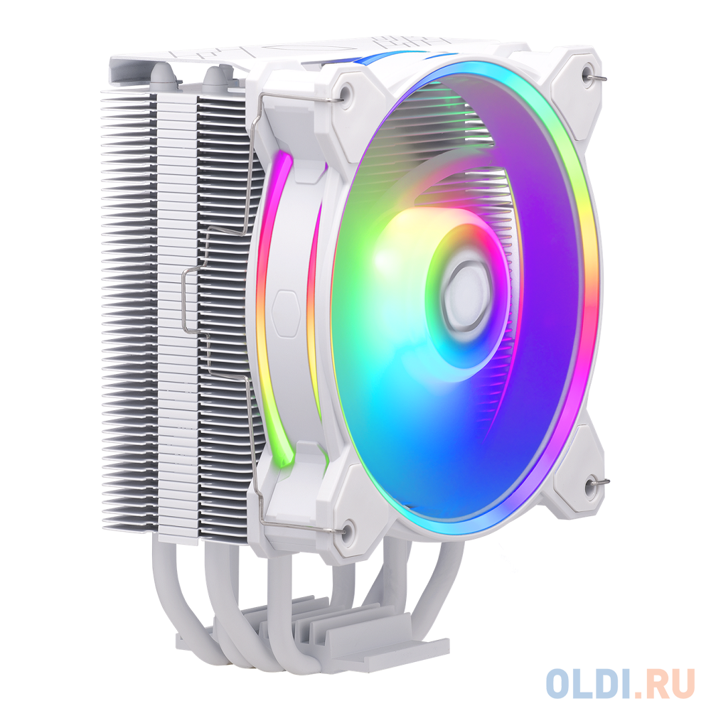 Кулер для процессора/ Cooler Master Hyper 212 Halo White (150W, 4-pin, 154mm, tower, Al/Cu, fans: 1x120mm/51.88CFM/27dBA/2050rpm, White, 1700/1200/115