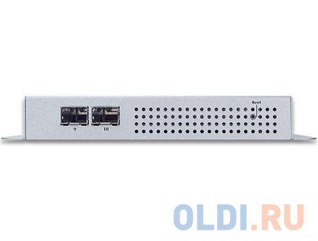 IP30, IPv6/IPv4, 8-Port 1000T 802.3at PoE + 2-Port 100/1000X SFP Wall-mount Managed Ethernet Switch (-40 to 75 C, dual power input on 48-56VDC termina