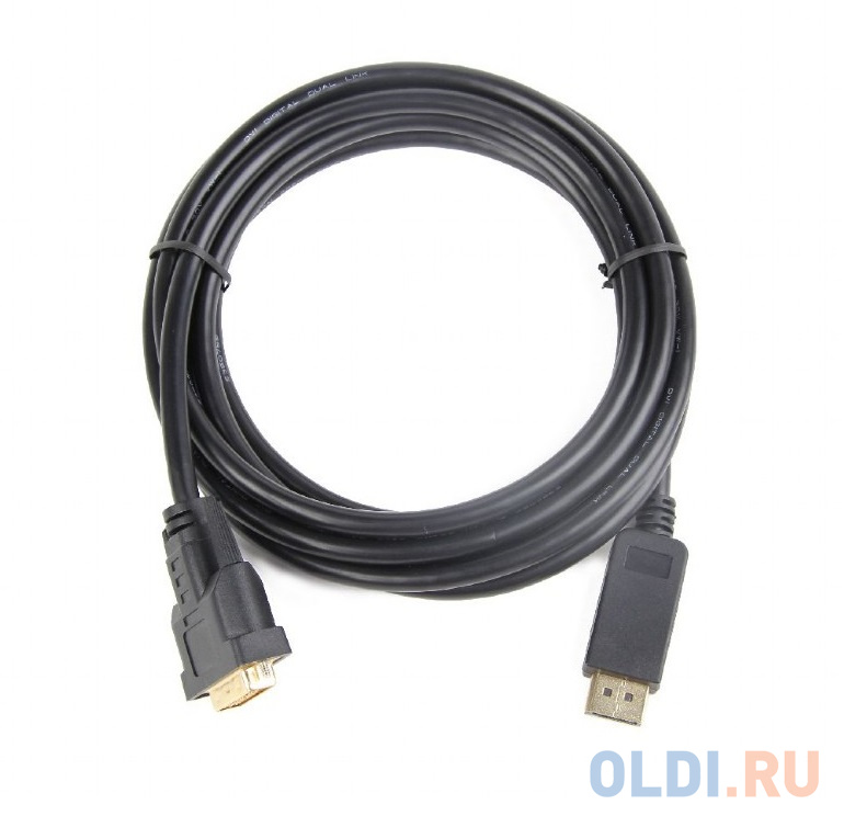 Кабель DisplayPort-DVI 1.0м  Gembird экранированный черный CC-DPM-DVIM-1M в Москвe