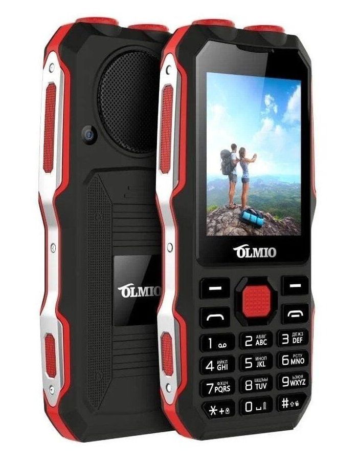 Мобильный телефон Olmio X02 Olmio (черный-красный)