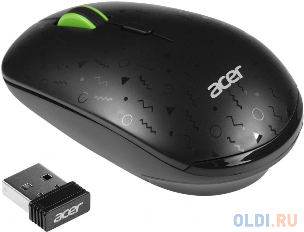 Мышь Acer OMR307 черный оптическая (1600dpi) беспроводная USB