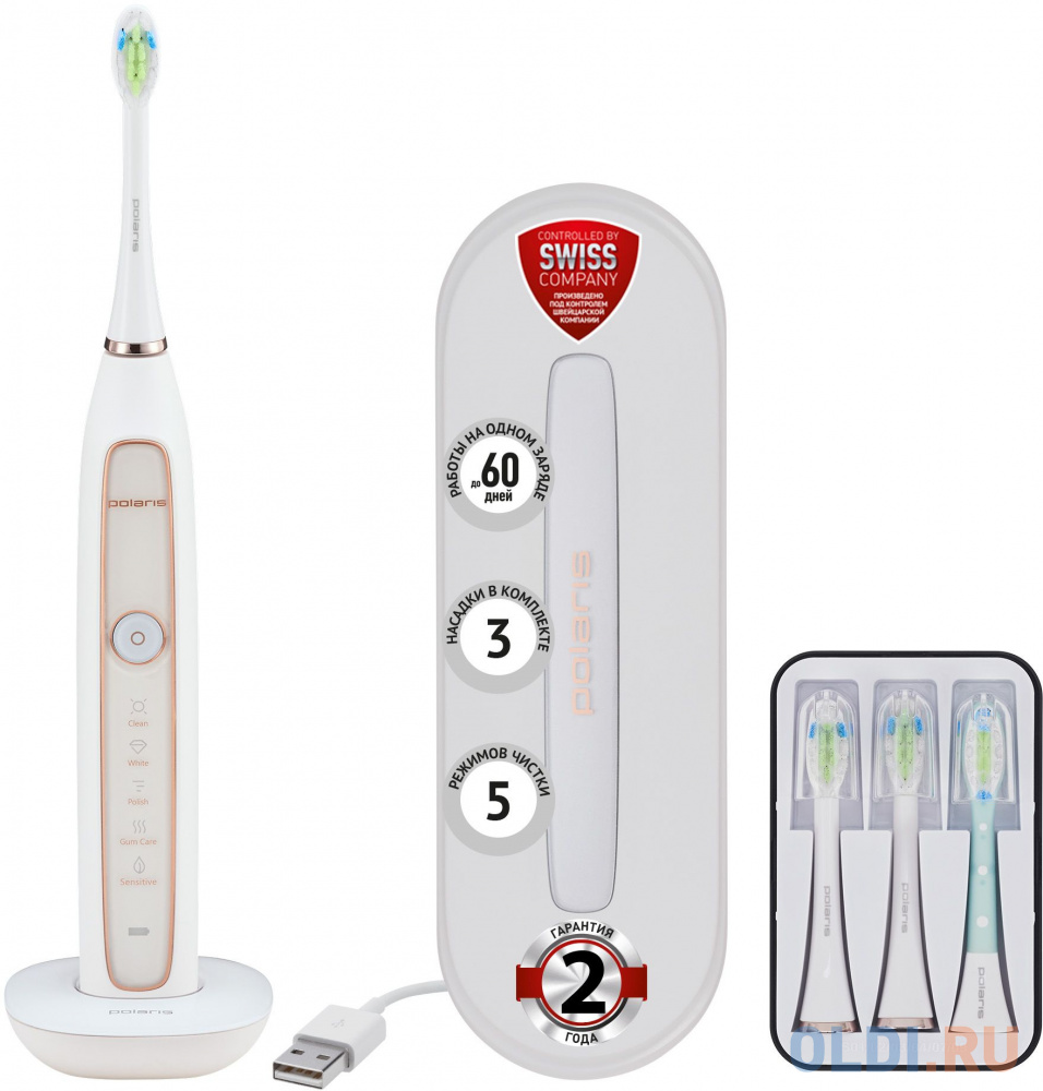 Электрическая зубная щетка PETB 0101 TC (POLARIS) (ОкЛист)