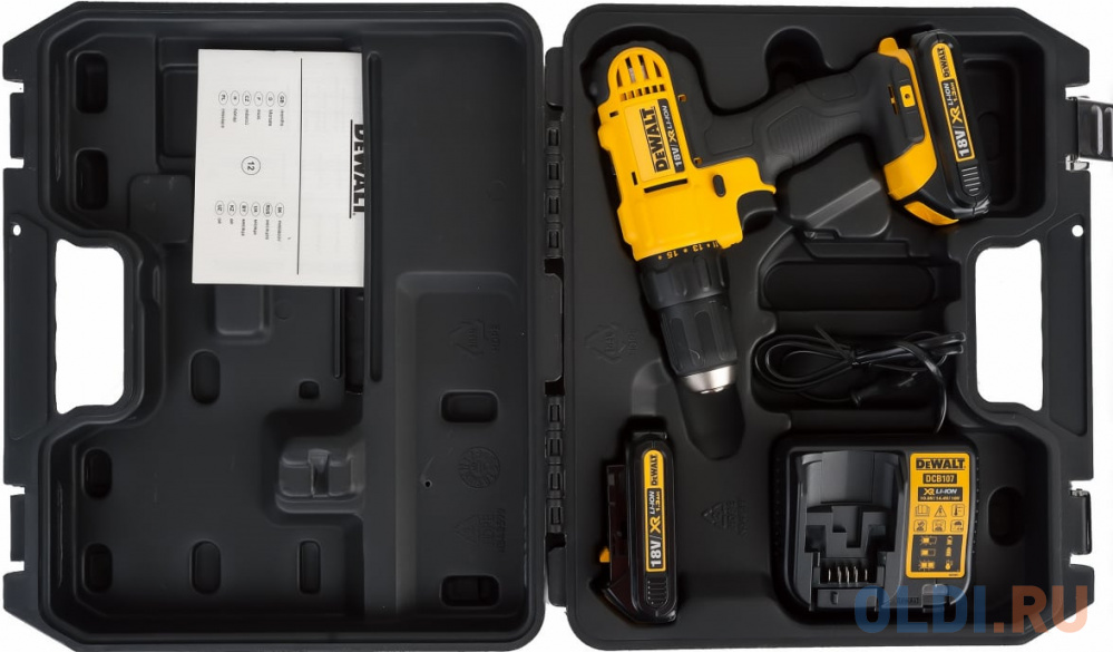 Дрель-шуруповерт DeWalt DCD771C2-QW аккум. патрон:быстрозажимной (кейс в комплекте) в Москвe