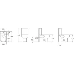 Унитаз-компакт безободковый BelBagno Aurora с сиденьем микролифт (BB8604CPR/SC, BB8604T) в Москвe