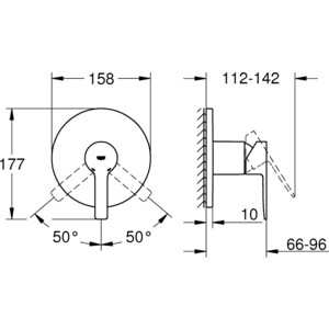 Смеситель для душа Grohe Lineare темный графит, с механизмом (24063AL1, 35600000)