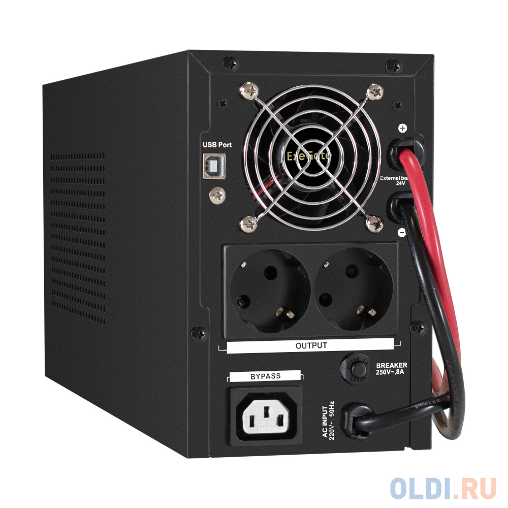 Комплект ИБП EX295988RUS + батарея 75Aч EX282983RUS 2шт (инвертор, синус, для котла) ExeGate SineTower SZ-1500.LCD.AVR.2SH.1C13.USB <1500VA/1200W,