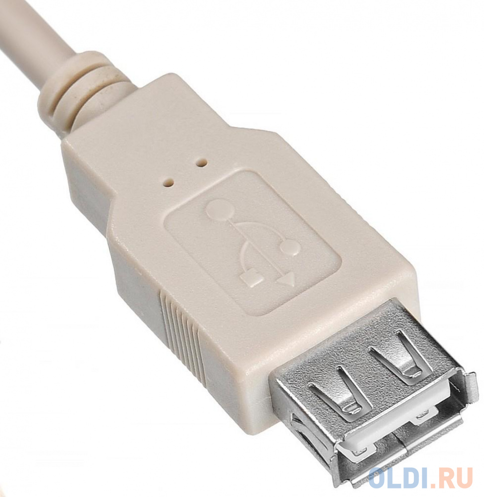 Кабель удлинительный USB 2.0 AM-AF 3м Buro серый USB2.0-AM/AF-3