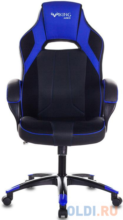 Кресло игровое Бюрократ VIKING 2 AERO BLUE черный/синий искусственная кожа в Москвe