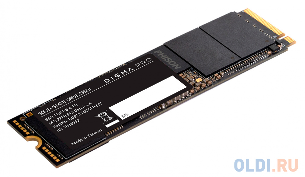 Накопитель SSD Digma PCI-E 4.0 x4 4Tb DGPST4004TP8T7 Pro Top P8 M.2 2280 в Москвe