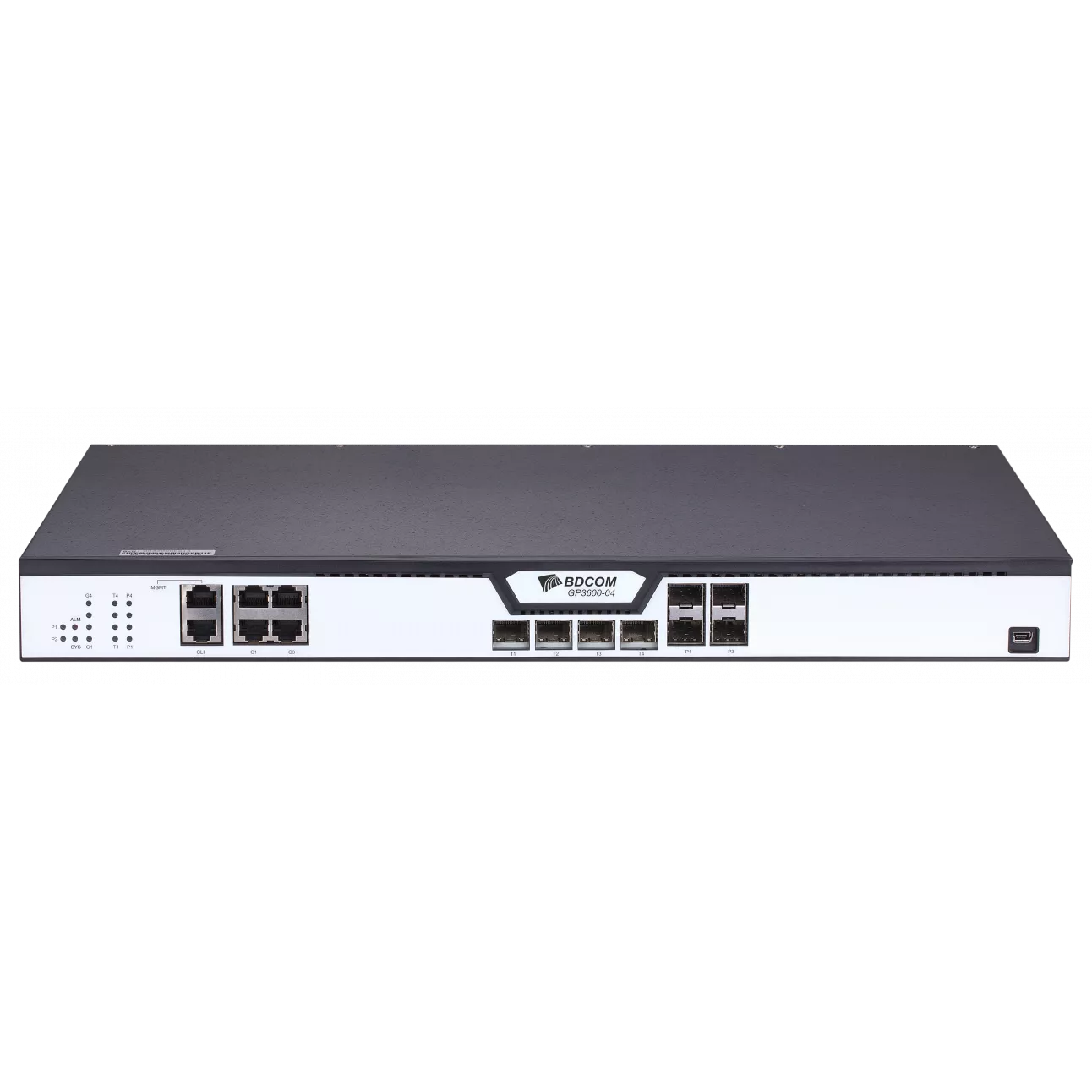 Абонентский терминал (OLT) BDCOM GP3600-04-2AC, WAN (GPON SFP) 4x1 Гбит/с, LAN 8x1 Гбит/с/10 Гбит/с