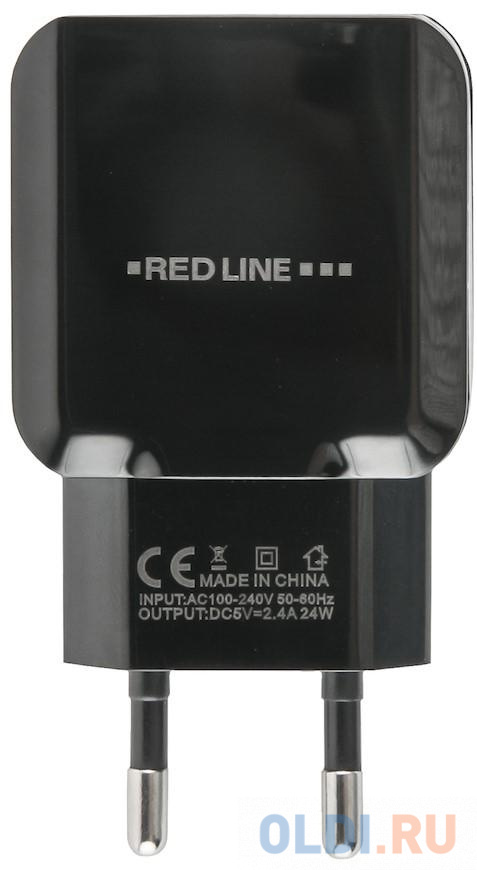 Сетевое зарядное устройство Red Line NC-2.4A 2.4А microUSB черный УТ000013634