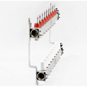 Коллекторная группа Uni-Fitt 1''х3/4'' 9 выходов с расходомерами и термостатическими вентилями (450I4309) в Москвe