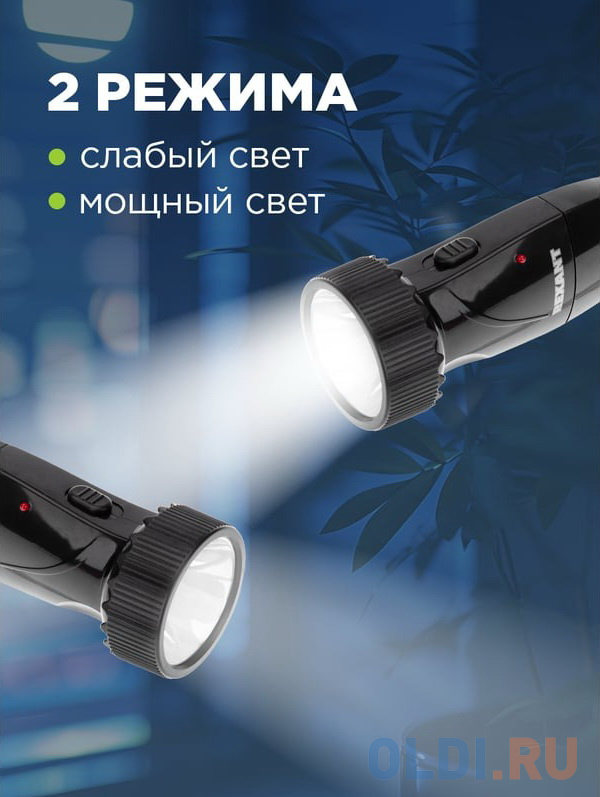 Rexant 75-712 Фонарь с аккумулятором и встроенным зарядным устройством, зарядка напрямую от сети (евророзетка) 220 В в Москвe