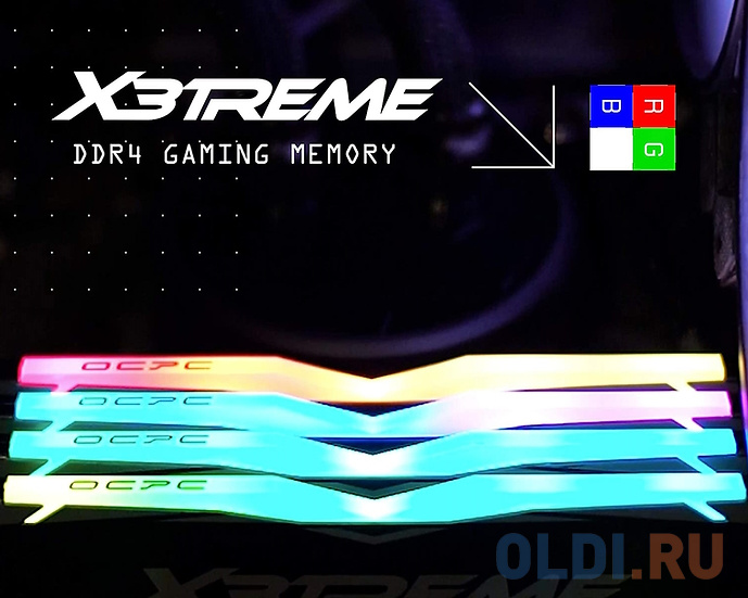 Оперативная память для компьютера OCPC X3 RGB WHITE DIMM 64Gb DDR4 3200 MHz MMX3A2K64GD432C16W MMX3A2K64GD432C16W